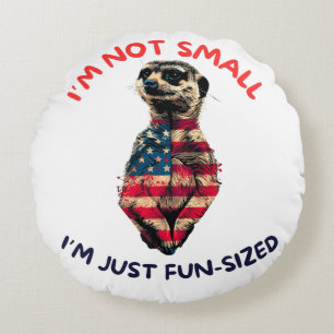 Meerkat Flag America Round Cushion