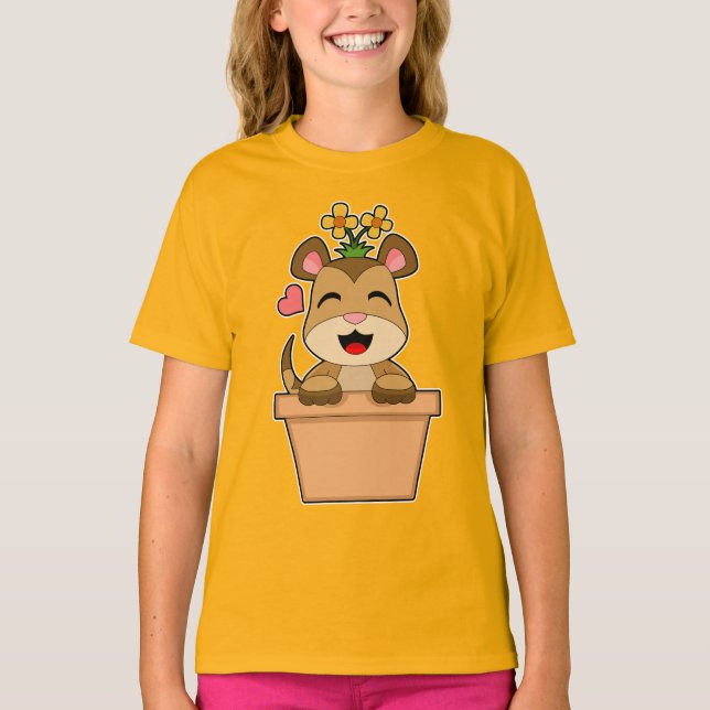 Meerkat Flower T-Shirt (Front)