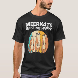   Meerkat For Men Women Retro Wildlife Zoo Animal  T-Shirt