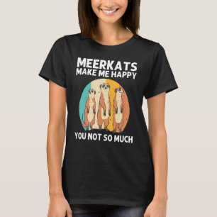 Meerkat For Men Women Retro Wildlife Zoo Animal T-Shirt