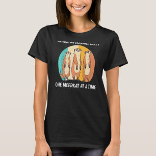 Meerkat For Women Mum Retro Wildlife Zoo Animal T-Shirt