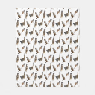 Meerkat Frenzy Fleece Blanket (choose colour)