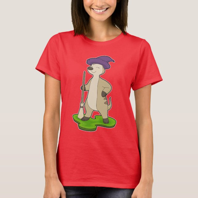 Meerkat Halloween Witch T-Shirt (Front)