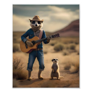 Meerkat Hoedown, Photo Print