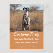 Meerkat In Zebra Disguise Costume Party