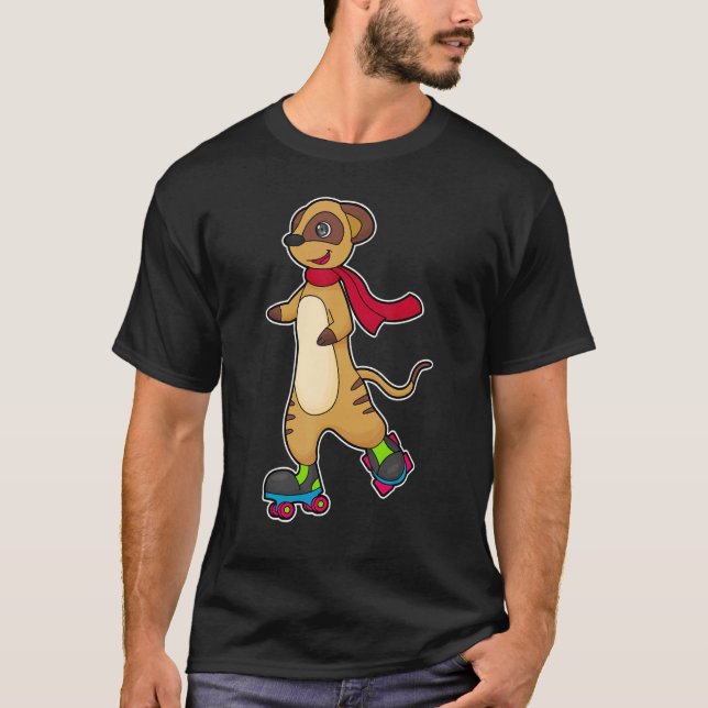 Meerkat Inline skating Roller skates Sports T-Shirt (Front)