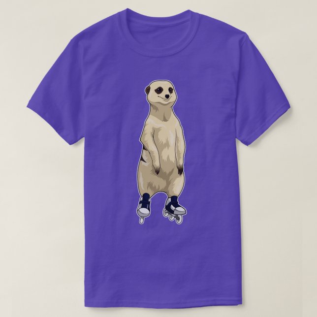 Meerkat Inline skating Roller skates T-Shirt (Design Front)