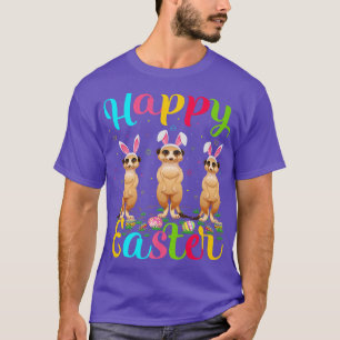 Meerkat Lover Funny Easter Egg Bunny Meerkat Happy T-Shirt