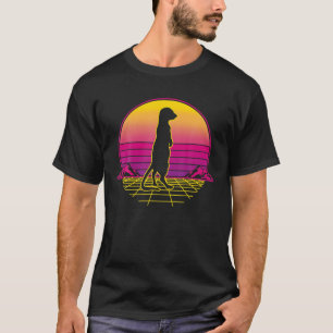 Meerkat Meerkats Mongoose Mammal Funny Retro Vinta T-Shirt