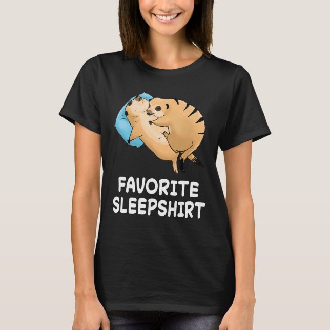 Meerkat Meerkats Nap Sleeping Sleep Pajama Pyjamas T-Shirt (Front)