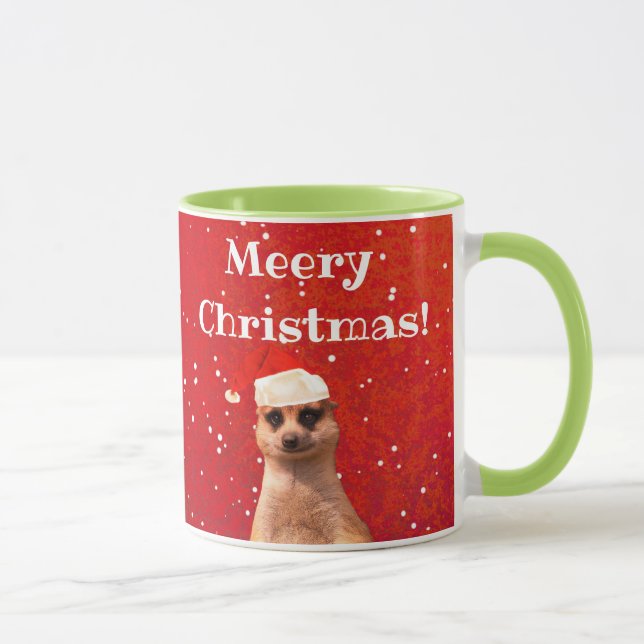 Meerkat Meery Christmas Funny Christmas Mug (Right)