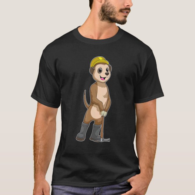 Meerkat Miner Pickaxe T-Shirt (Front)