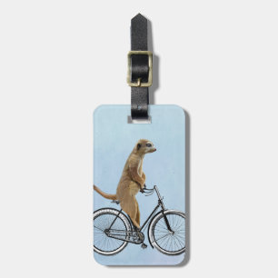 Meerkat on Bicycle 2 Luggage Tag