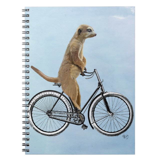 Meerkat on Bicycle 2 Notebook (Front)