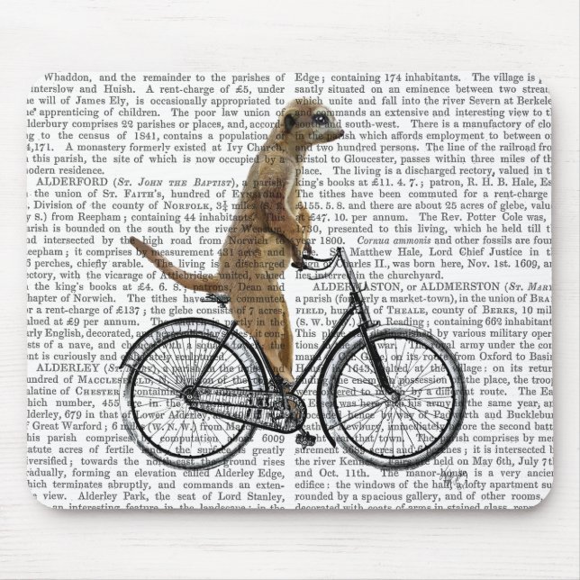 Meerkat on Bicycle Mouse Mat (Front)