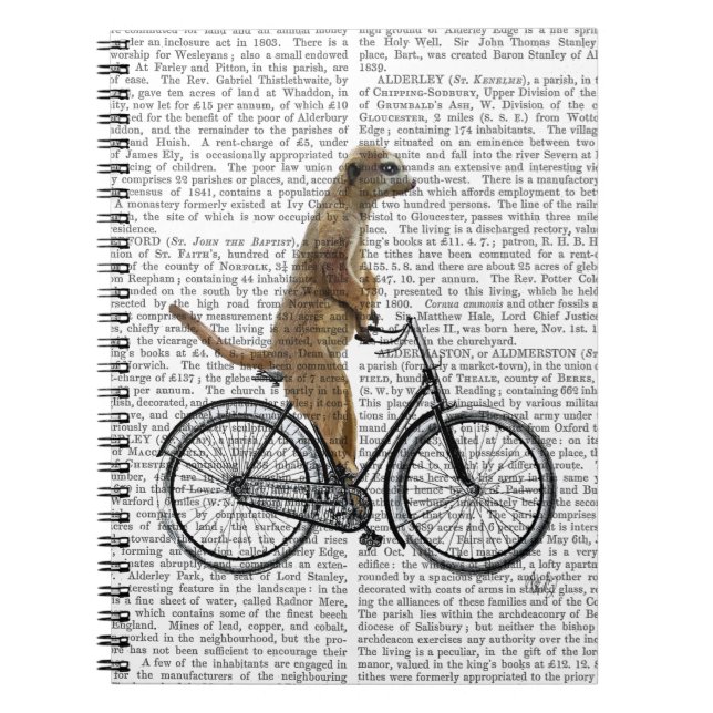 Meerkat on Bicycle Notebook (Front)