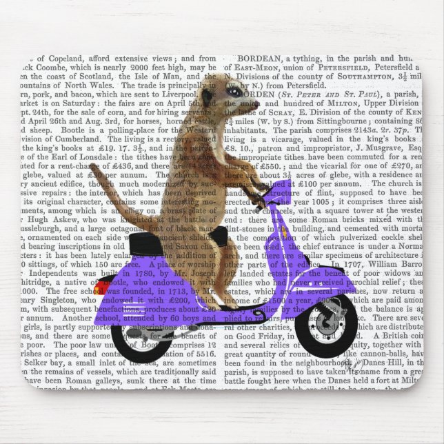 Meerkat on Lilac Moped Mouse Mat (Front)