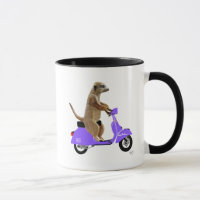 Meerkat on Lilac Moped