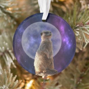 Meerkat On Night Watch Duty, Ornament