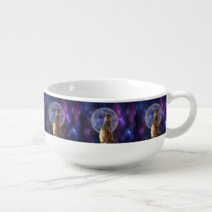 Meerkat On Night Watch, Soup Mug