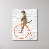 Meerkat on Orange Penny Farthing