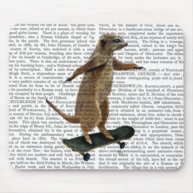 Meerkat On Skateboard 2 Mouse Mat (Front)