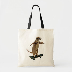 Meerkat On Skateboard 2 Tote Bag