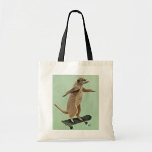 Meerkat On Skateboard 3 Tote Bag