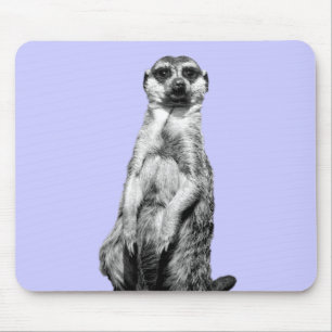 Meerkat Periwinkle Background Mouse Mat