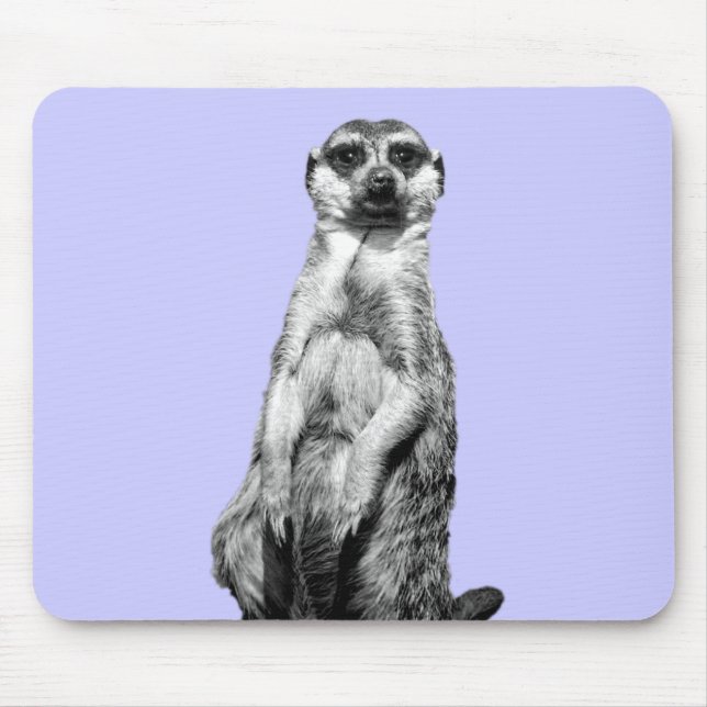 Meerkat Periwinkle Background Mouse Mat (Front)
