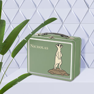 Meerkat Personalised Metal Lunch Box