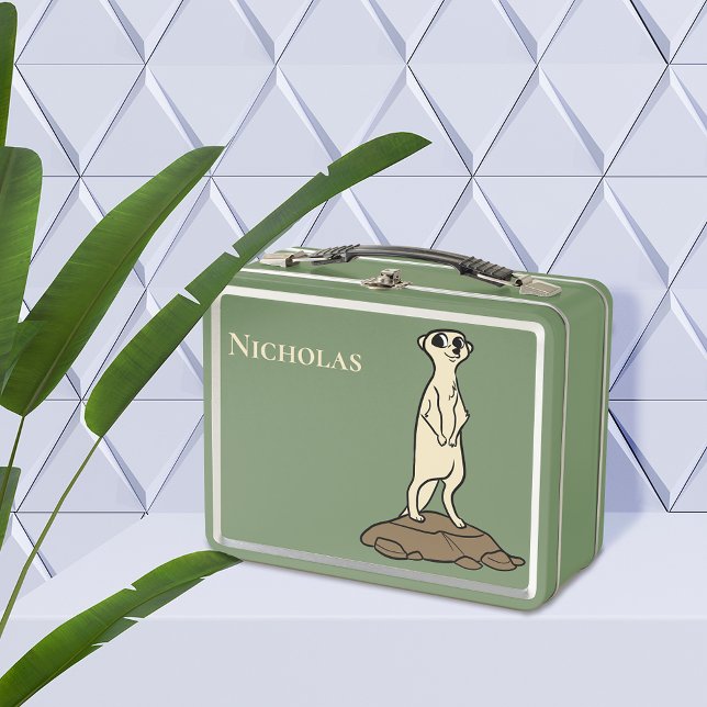 Meerkat Personalised Metal Lunch Box (Creator Uploaded)