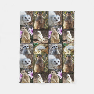 Meerkat Photo Collage, Small Fleece Blanket. Blanket