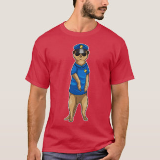 Meerkat Police Cop Sunglasses T-Shirt