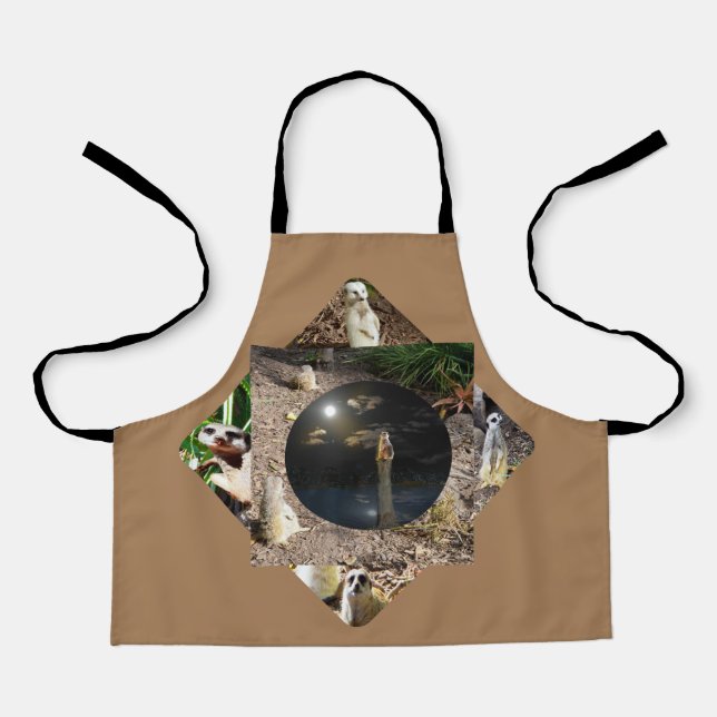 Meerkat Polygon, Kids Full Print Apron (Front)