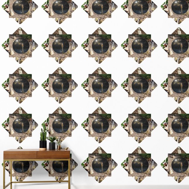 Meerkat Polyscope,  Wallpaper (Hallway)