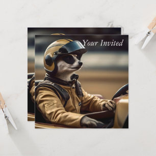 Meerkat Professional Racing Car Driver, Invitation