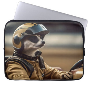 Meerkat Professional Racing Car Driver, Laptop Sleeve