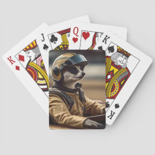Meerkat Professional Racing Car Driver, Playing Cards