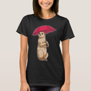 Meerkat Rain Umbrella T-Shirt