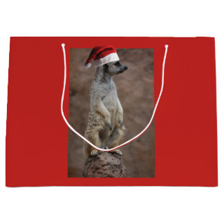 Meerkat Santa Claus Large Gift Bag
