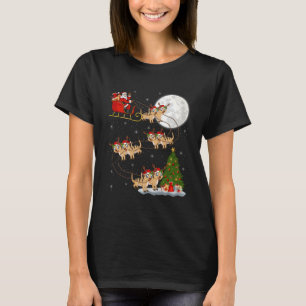 Meerkat Santa Sleigh Flying Funny Magical Christma T-Shirt