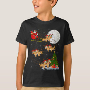 Meerkat Santa Sleigh Flying Funny Magical Christma T-Shirt