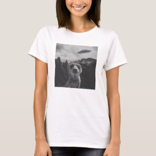 Meerkat Selfie In A Mountain Landscape Surrealist T-Shirt