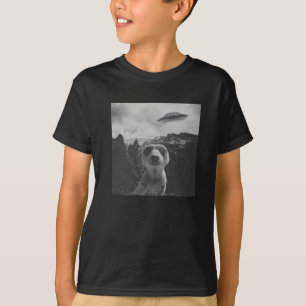 Meerkat Selfie In A Mountain Landscape Surrealist T-Shirt