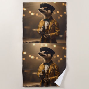 Meerkat Sinatra, Beach Towel