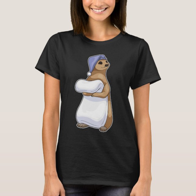 Meerkat Sleeping Nightcap T-Shirt (Front)