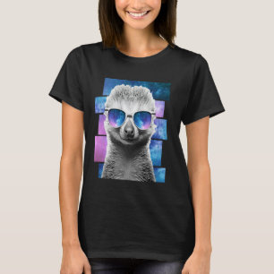 Meerkat Space Glasses Ferret Galaxy Sunglasses Mon T-Shirt