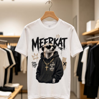 Meerkat Stay Sharp – Cool Streetwear Animal Art T-Shirt