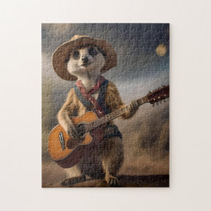 Meerkat Strumming A Country Lullaby, Jigsaw Puzzle